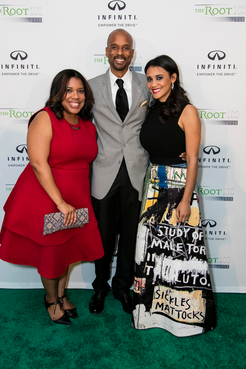 The Root Managing Editor Danielle Belton, The Root 100 host and honoree Bomani Jones, and The Root Publisher Donna ByrdDerrick Davis